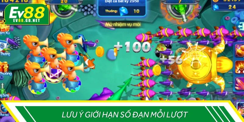 Game thủ cần chú ý đến giới hạn số đạn được dùng trong mỗi lượt