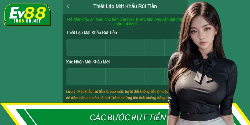 Các bước rút tiền tại EV88 giúp người chơi nhận thưởng dễ dàng