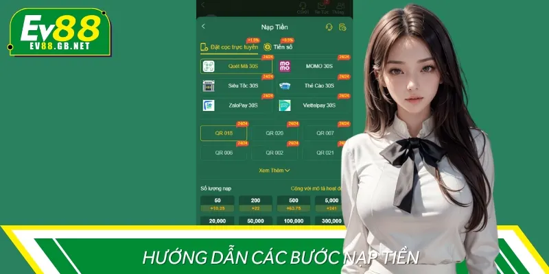 Hướng dẫn cách nạp tiền đảm bảo giao dịch nhanh chóng