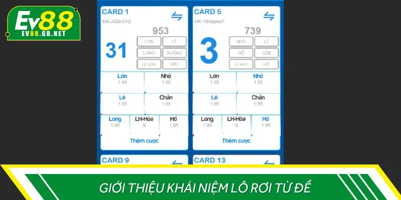 Giới thiệu khái niệm lô rơi từ đề EV88